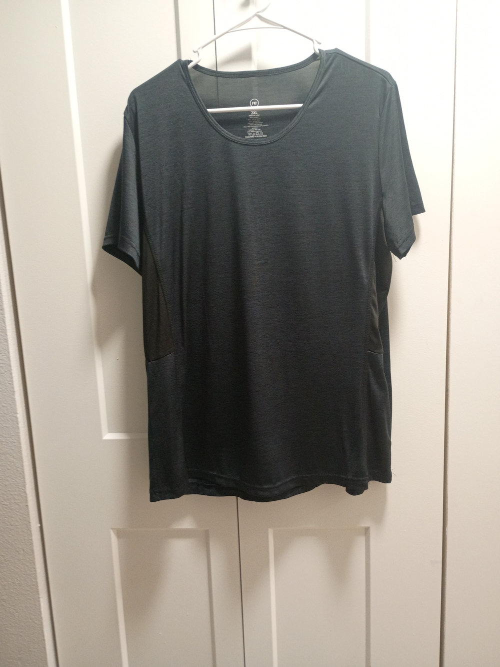 Realessential Black Tee with White Logo